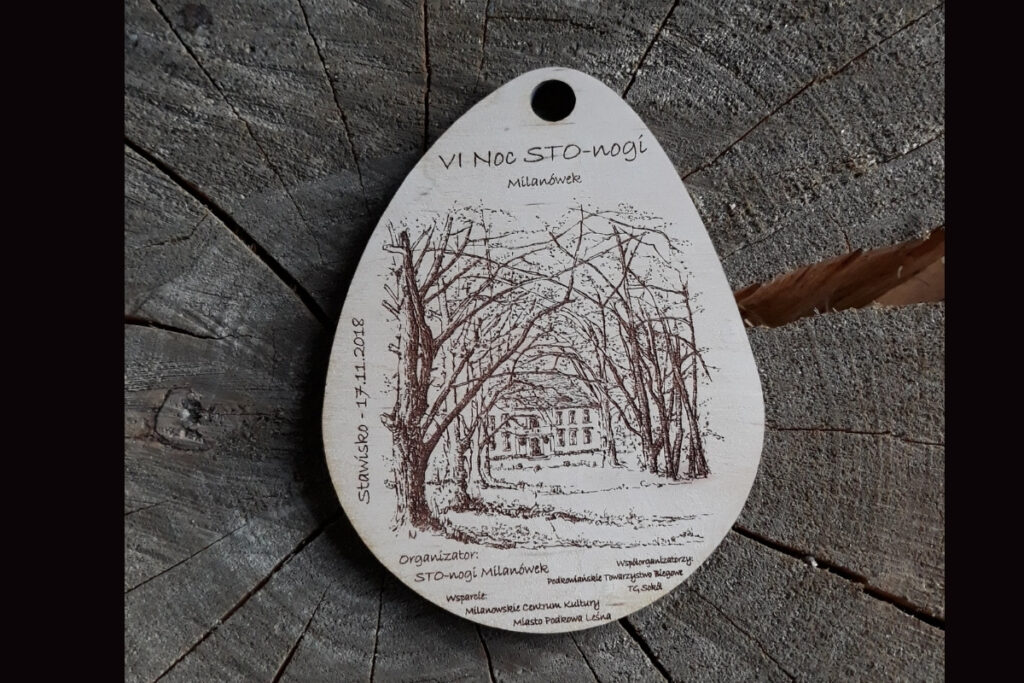 Drewniany medal na bieg VI Noc Sto-nogi