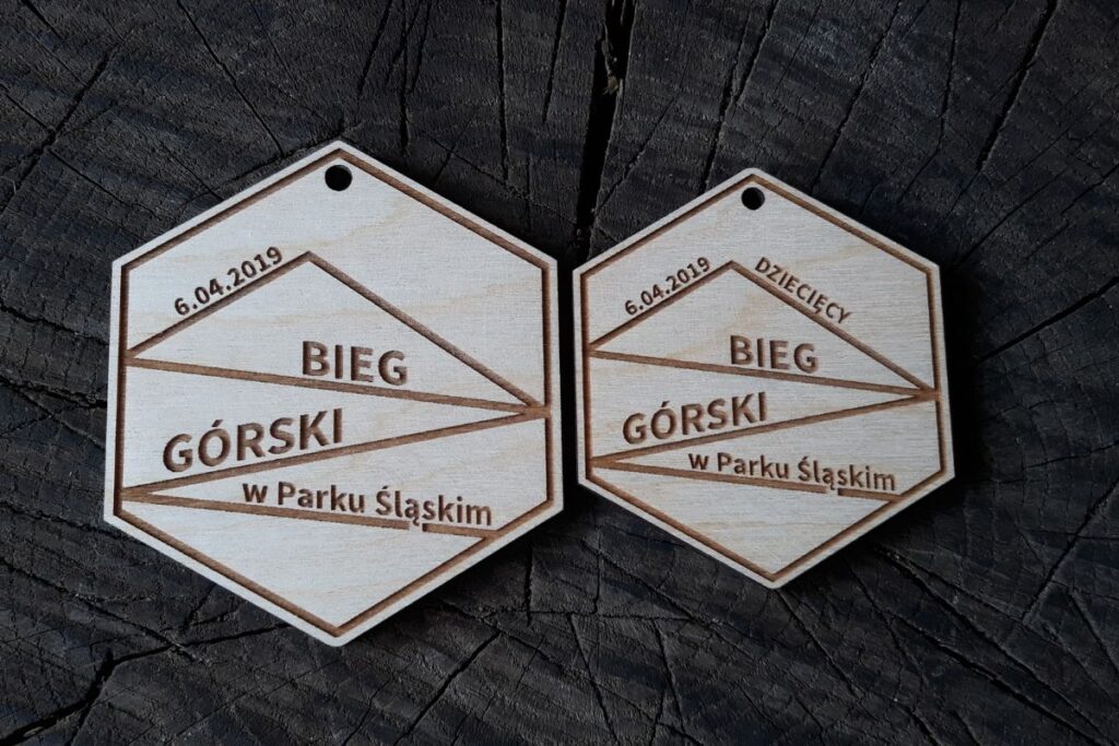 Pamiątkowy medal drewniany – Bieg Górski, Park Śląski Chorzów